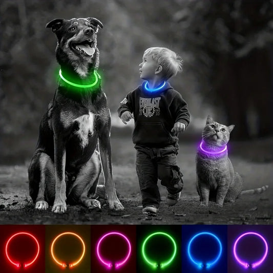 LED Light Night Safety Dog Collar