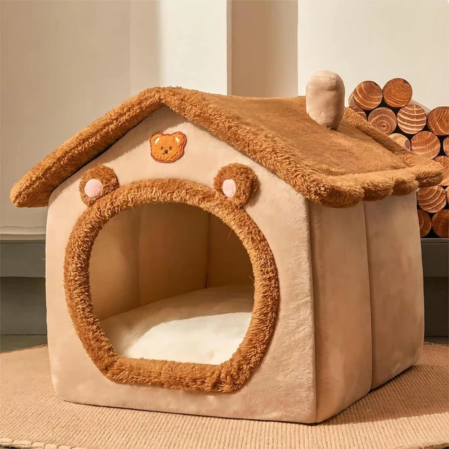 Foldable Pet House for Extra Small Dogs and Small and Medium Cats