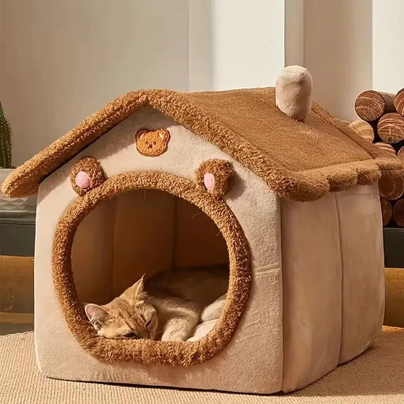 Foldable Pet House for Extra Small Dogs and Small and Medium Cats